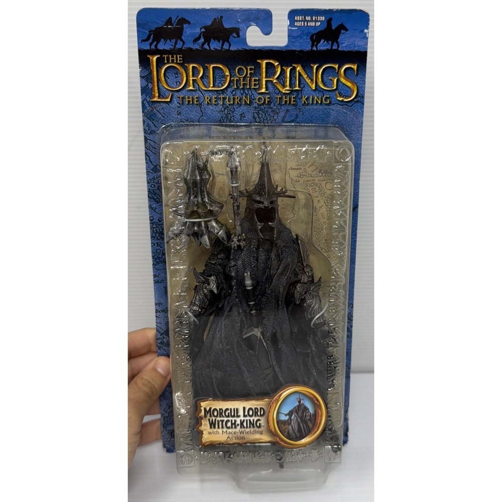 MINT - ToyBiz LOTR ROTK Morgul Lord Witch-King Figure NIB 2003 w/ Mace Action